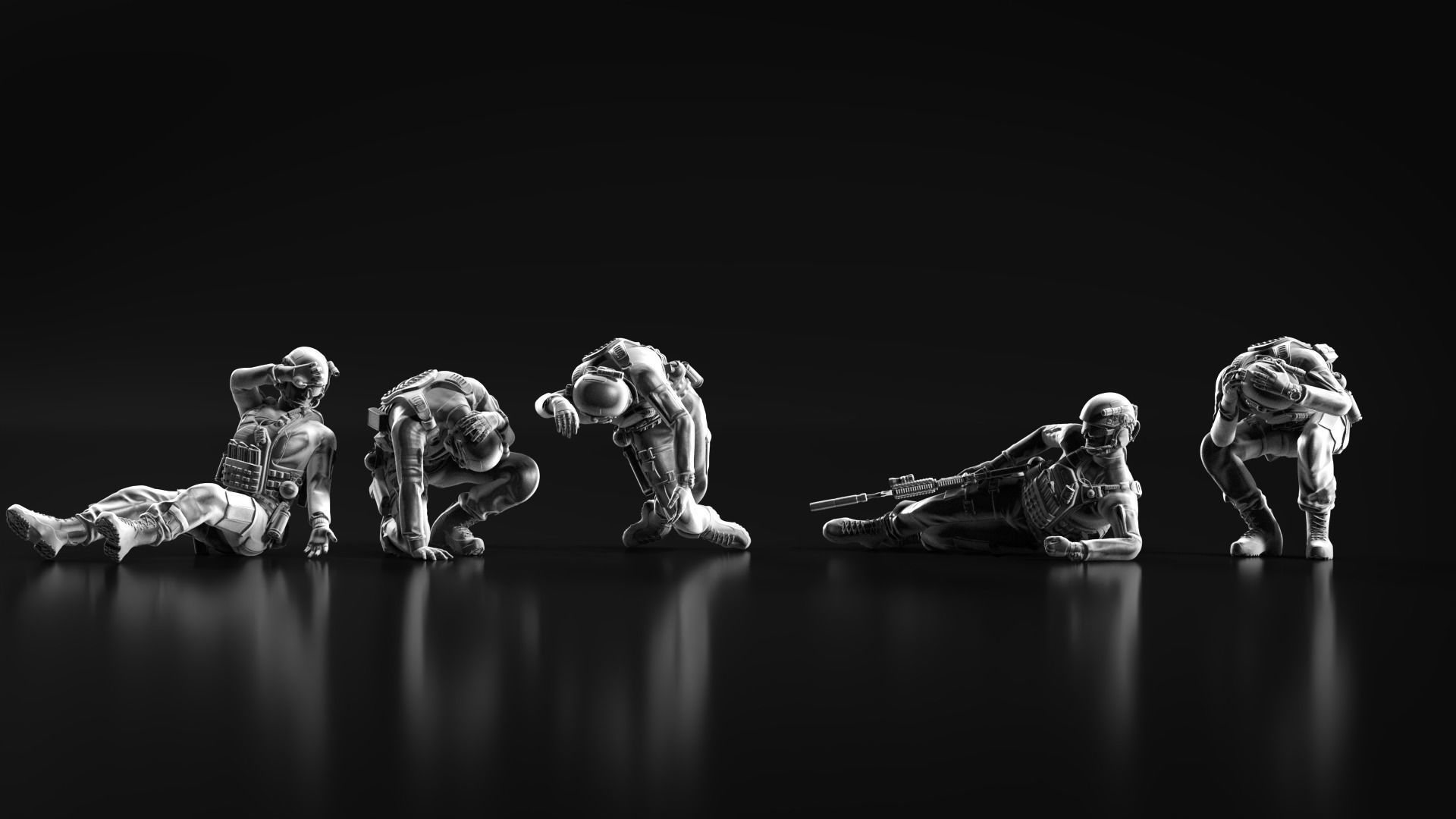 US Soldier Set 09 3D print model_6