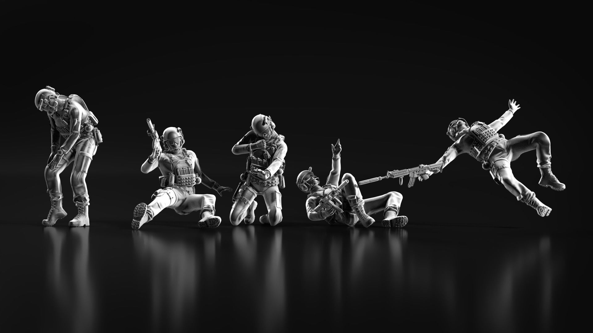 US Soldier Set 09 3D print model_5