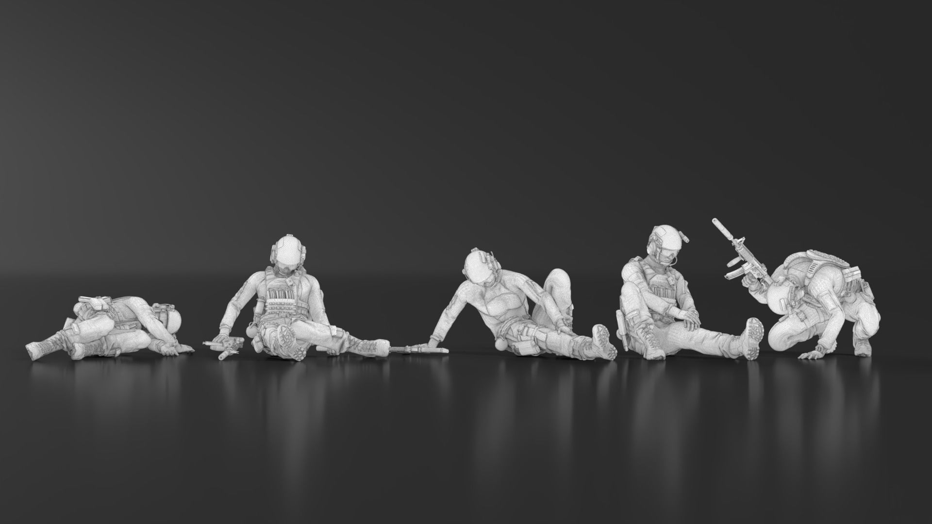 US Soldier Set 09 3D print model_16