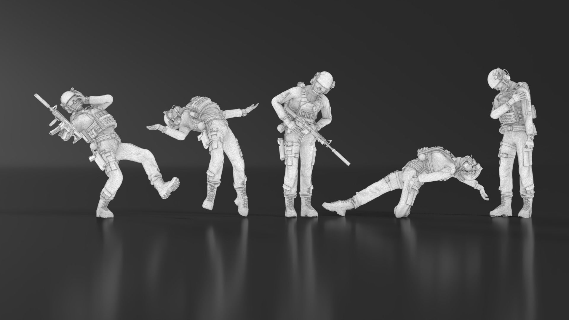 US Soldier Set 09 3D print model_11