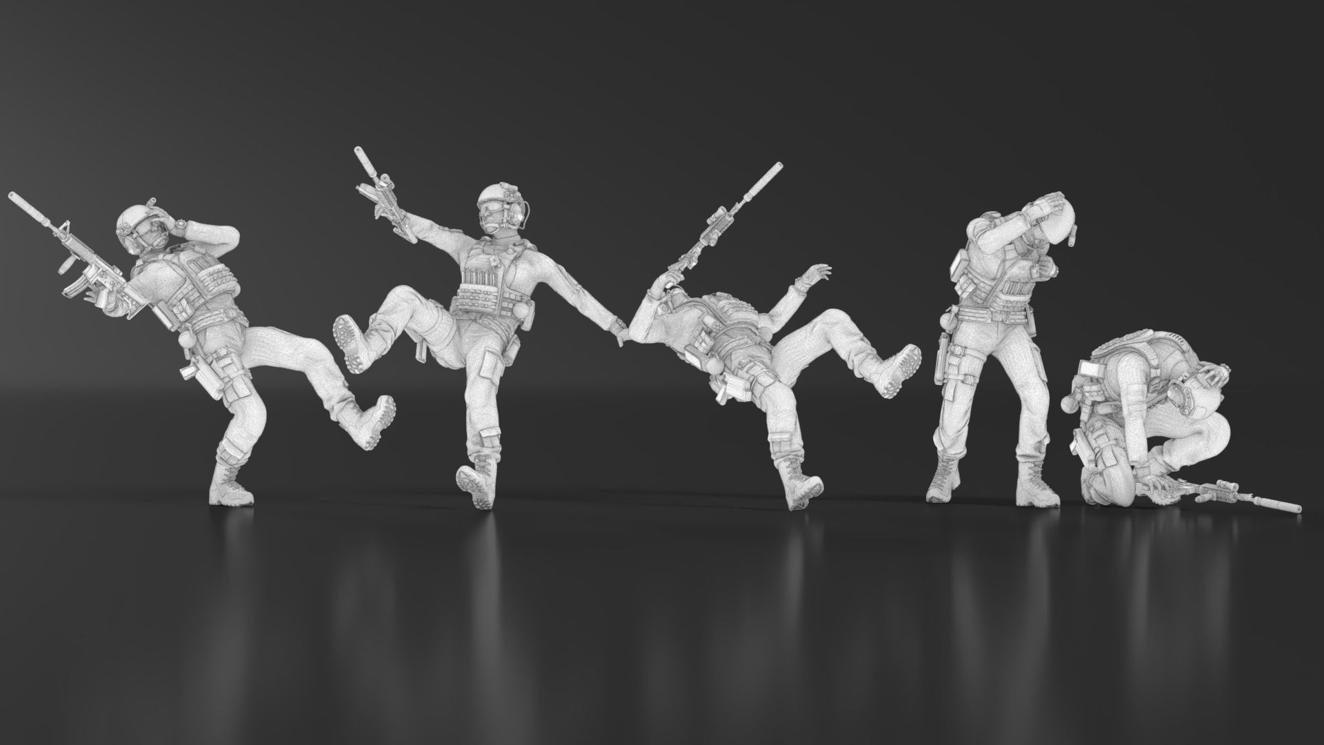 US Soldier Set 09 3D print model_12