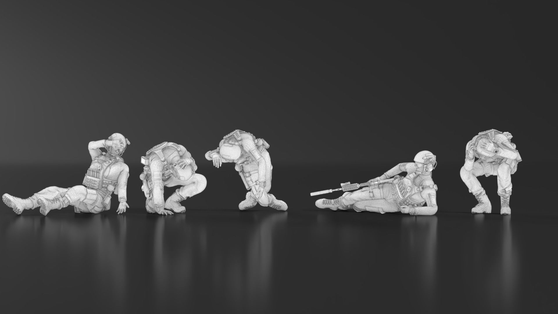 US Soldier Set 09 3D print model_14