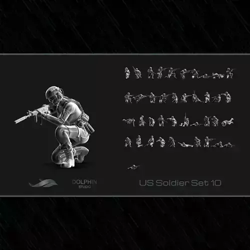 US Soldier Set 10 3D print model