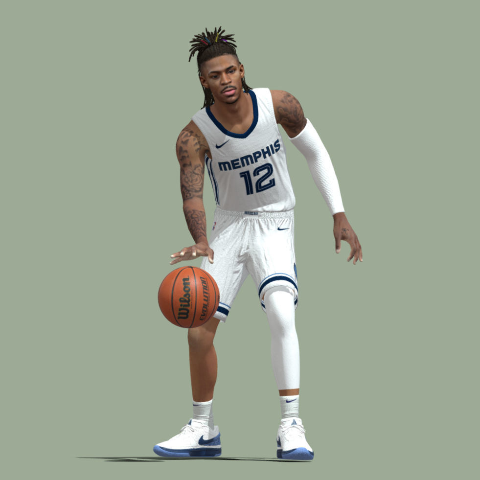 Ja Morant Memphis Grizzlies NBA 3D model_3