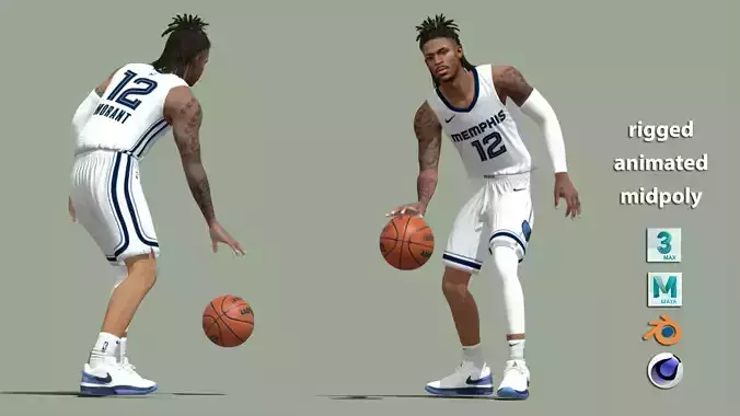 Ja Morant Memphis Grizzlies NBA 3D model