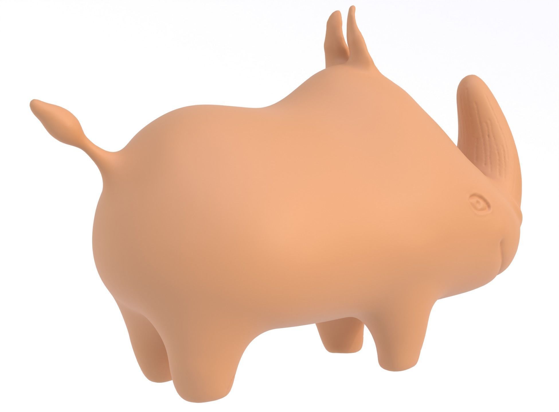 Rhinoceros sculpture 3D model_8