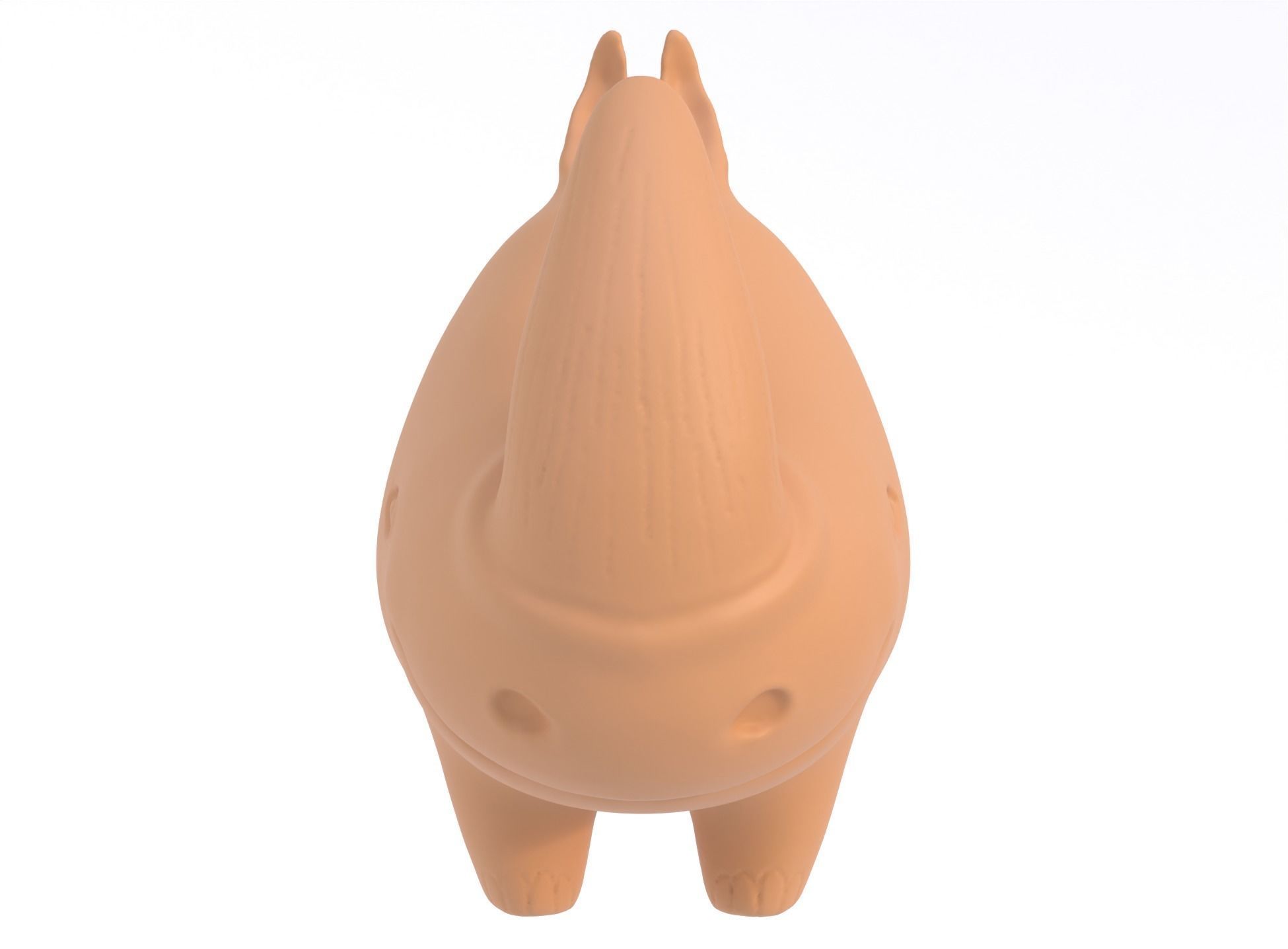 Rhinoceros sculpture 3D model_2