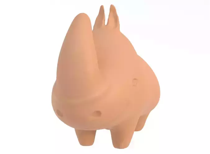 Rhinoceros sculpture 3D model
