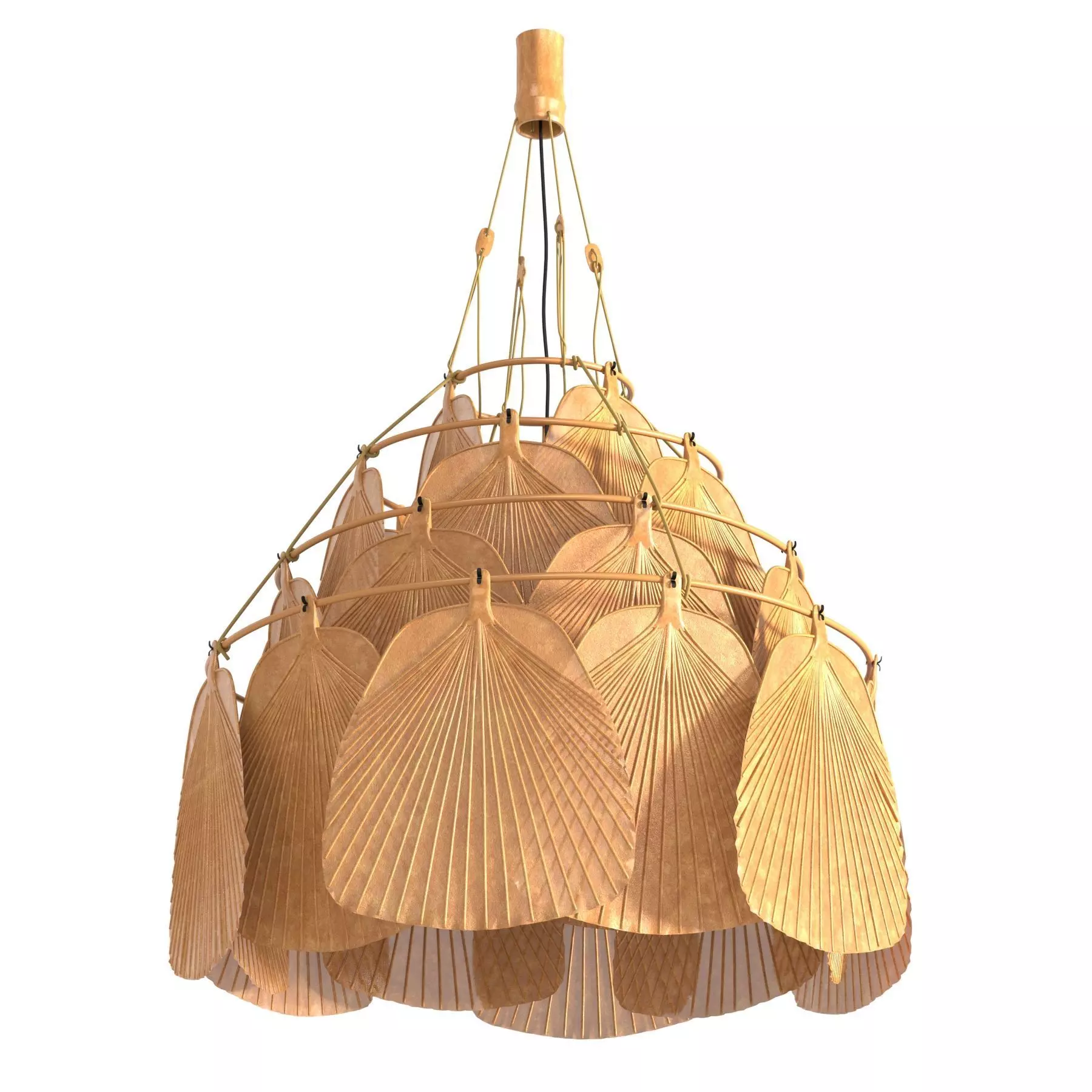 Ingo Maurer San Ju ceiling lamp Uchiwa series 3D model_0