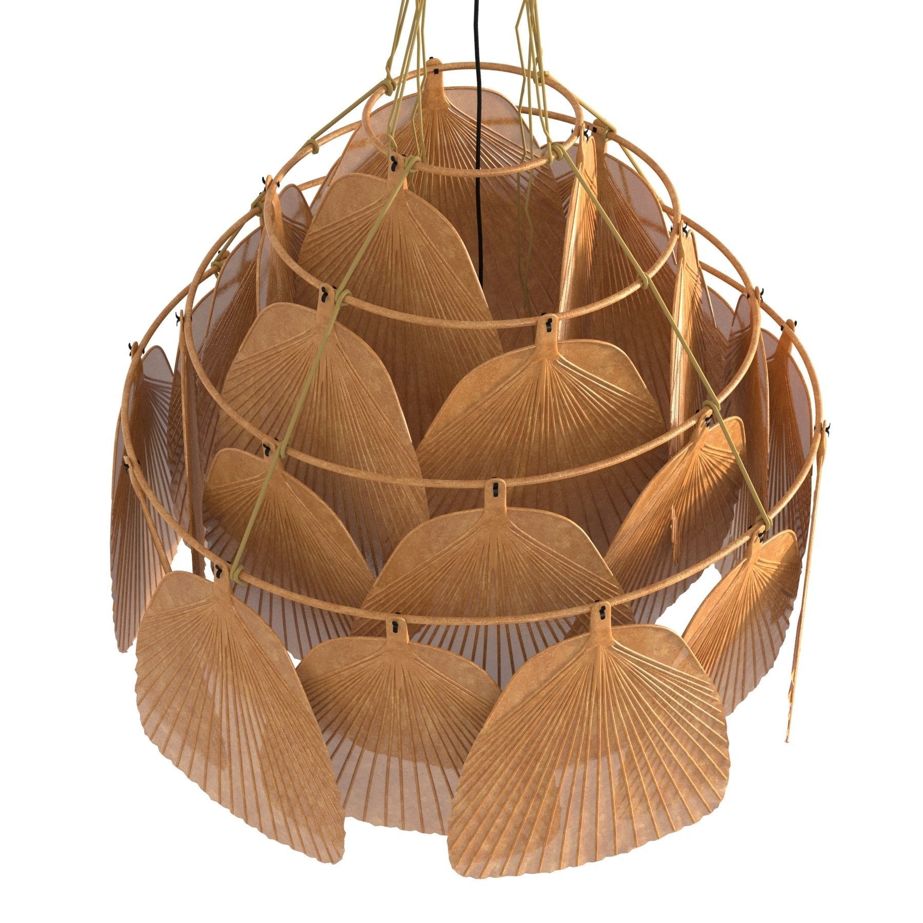 Ingo Maurer San Ju ceiling lamp Uchiwa series 3D model_3