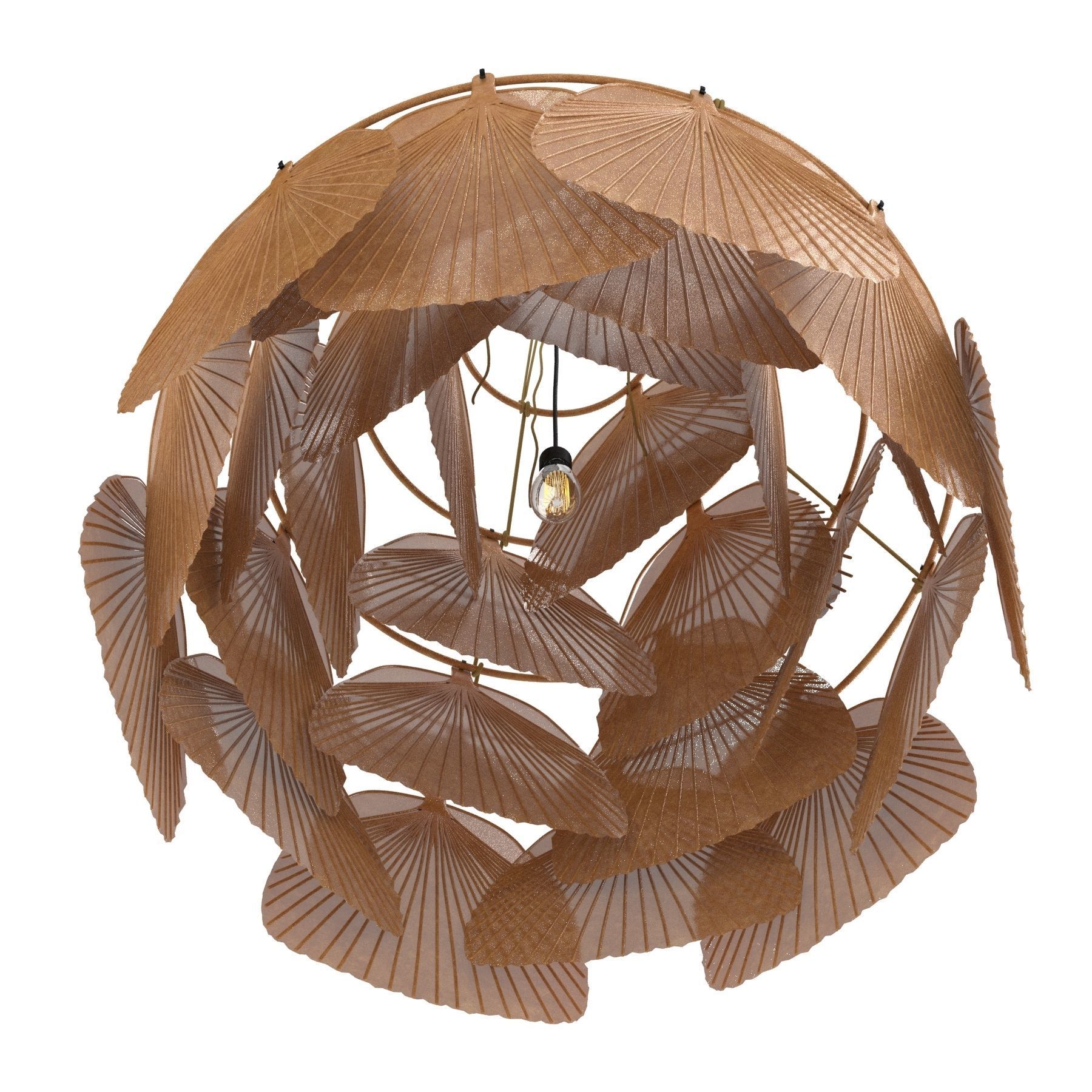 Ingo Maurer San Ju ceiling lamp Uchiwa series 3D model_6