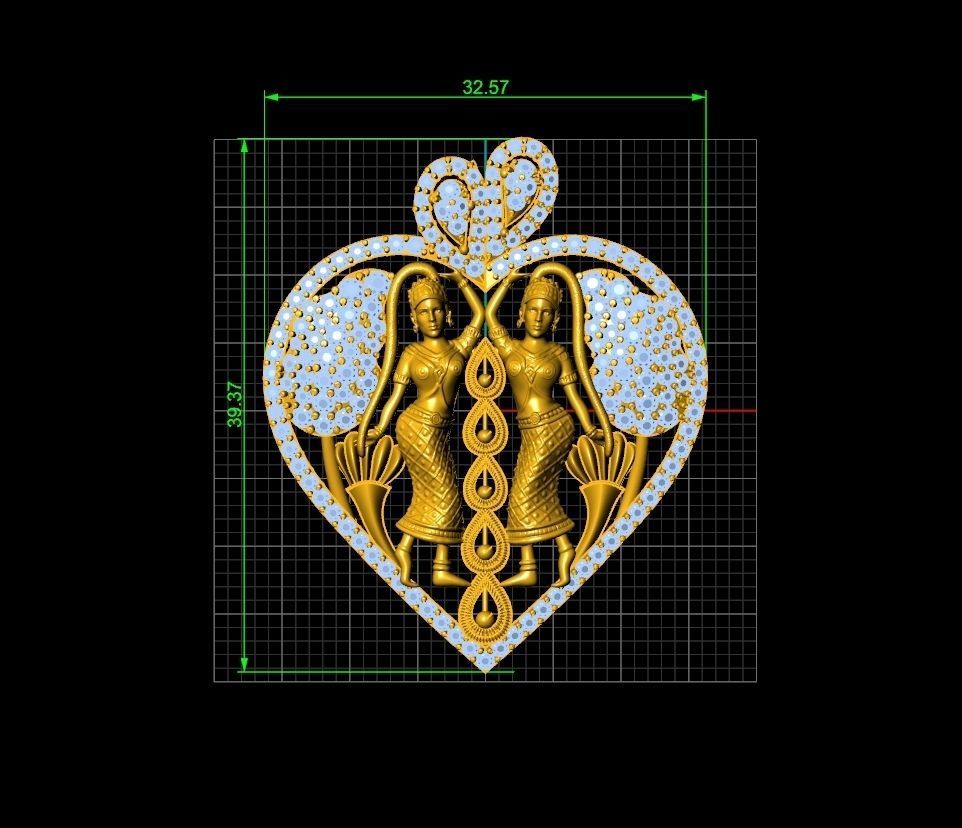 Buddha statue Pendent Jewelry Code-JST100 3D print model_2