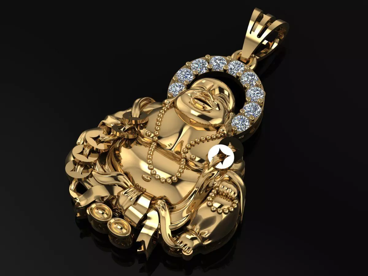 Buddha statue Pendent Jewelry Code-JST099 3D print model_0
