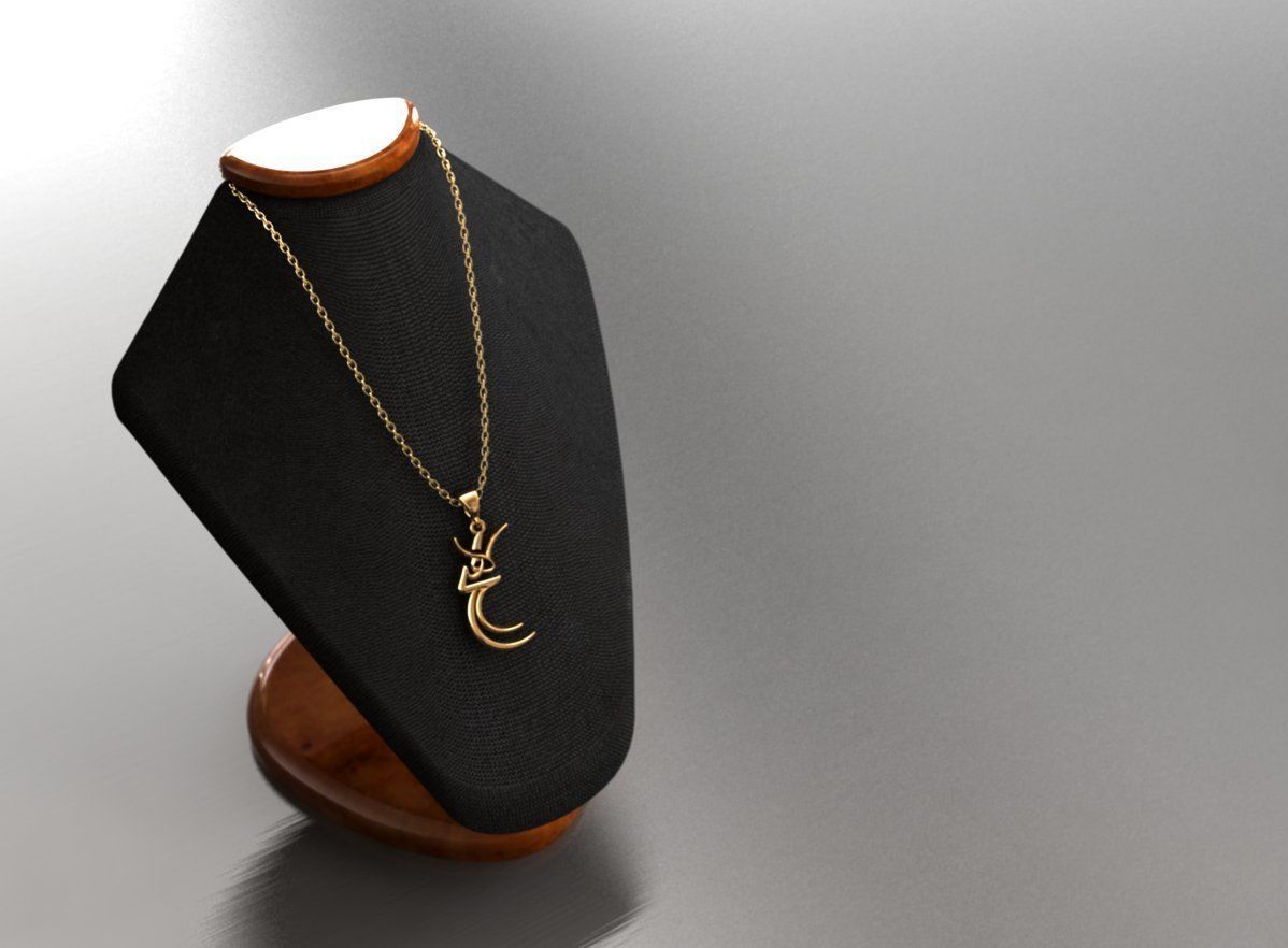 1 Maulana pendant 3D print model_3