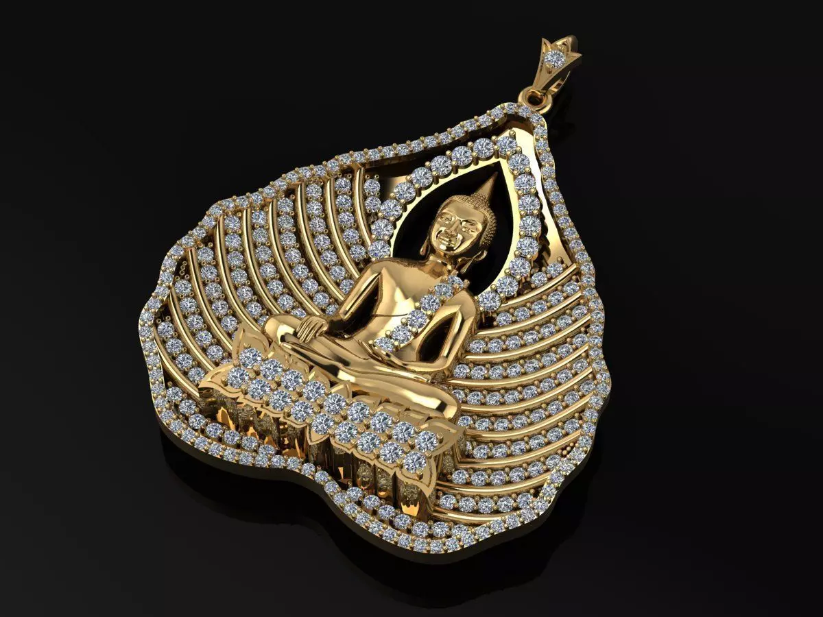 Buddha statue Pendent Jewelry Code-JST097 3D print model_0
