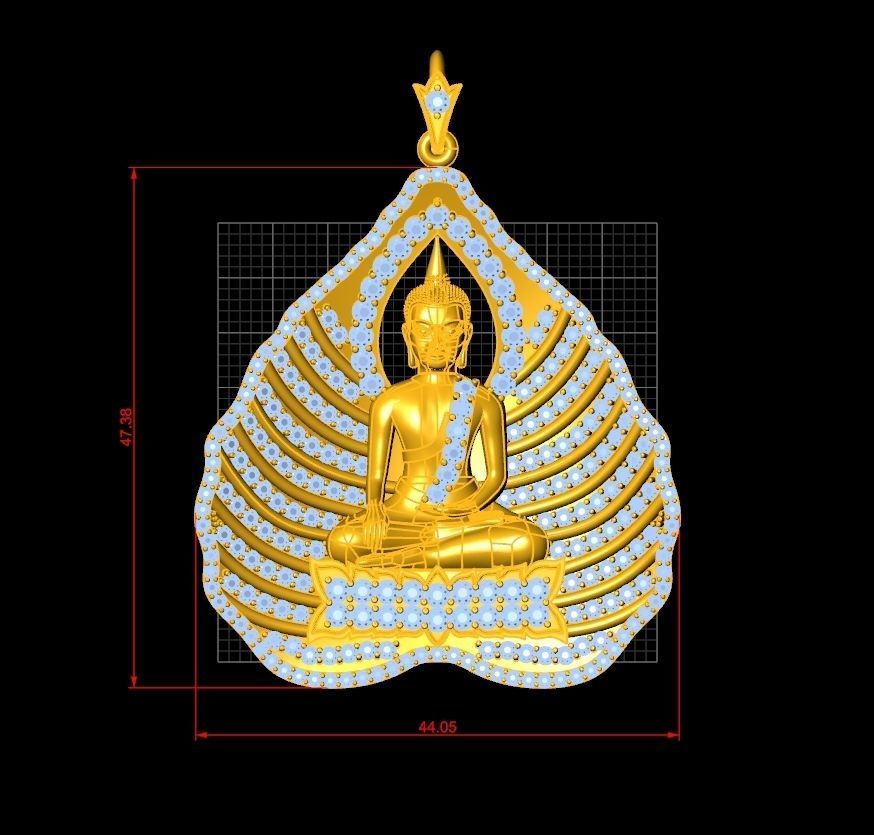Buddha statue Pendent Jewelry Code-JST097 3D print model_2