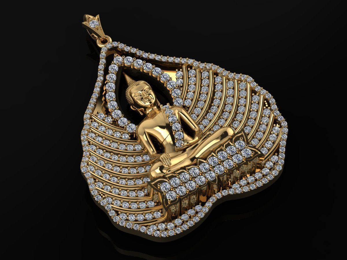 Buddha statue Pendent Jewelry Code-JST097 3D print model_1