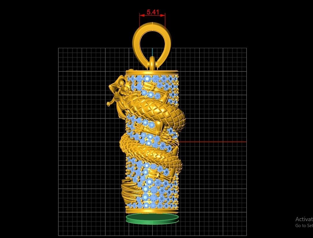 Dragon Pendent Jewelry Code-JST096 3D print model_3