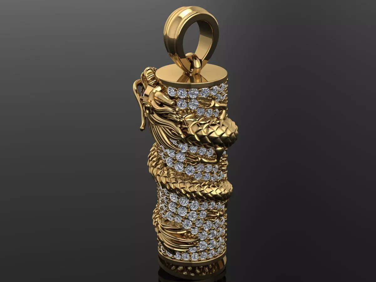 Dragon Pendent Jewelry Code-JST096 3D print model_0