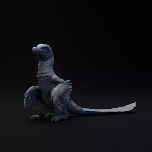 Velociraptor sitting 1-20 scale pre-supported dinosaur 3D print model