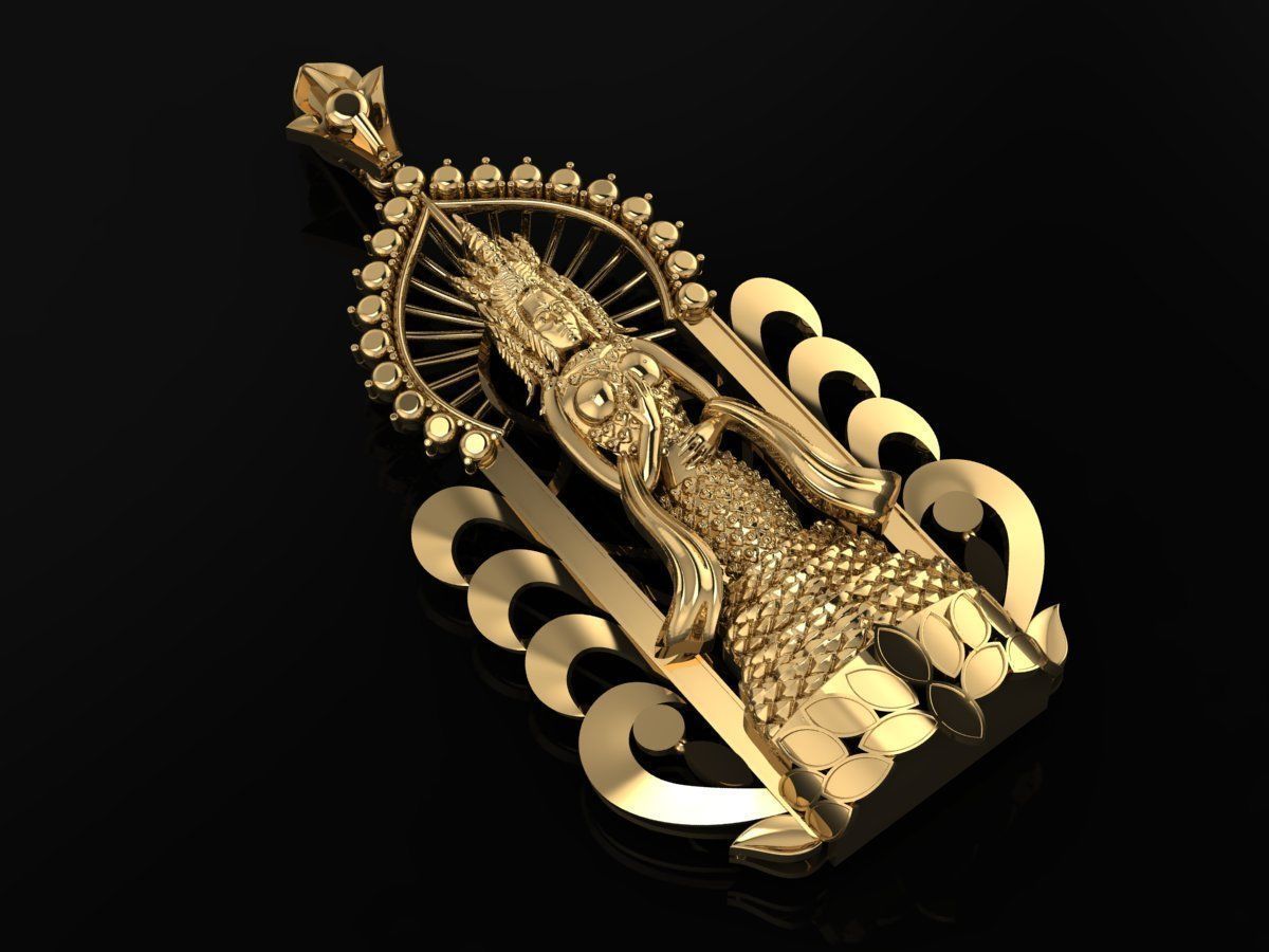 Buddha statue Pendent Jewelry Code-JST093 3D print model_1