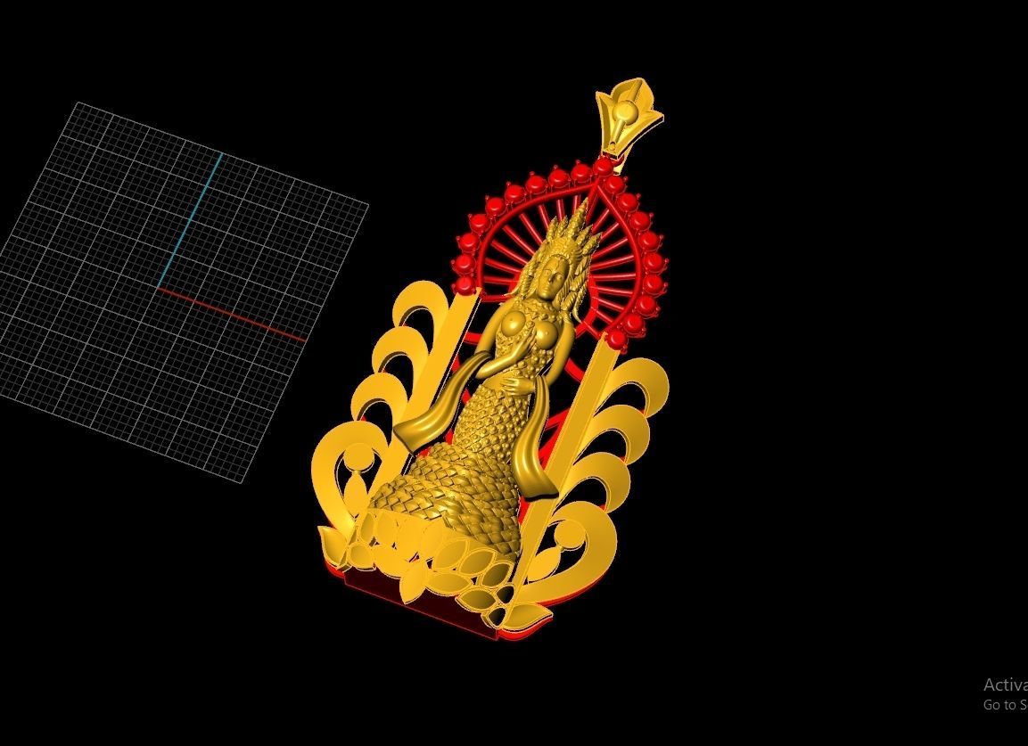Buddha statue Pendent Jewelry Code-JST093 3D print model_5