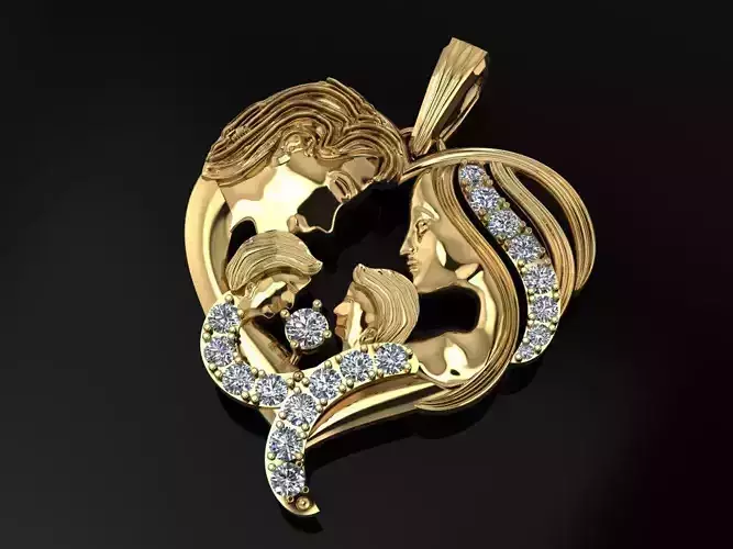 Love Mom Pendent Jewelry Code-JST092