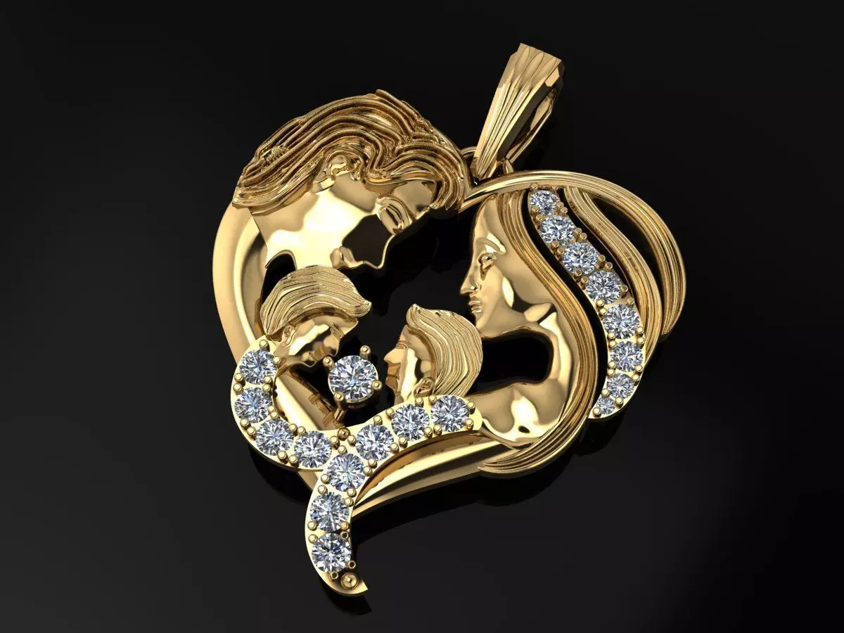 Love Mom Pendent Jewelry Code-JST092 3D print model