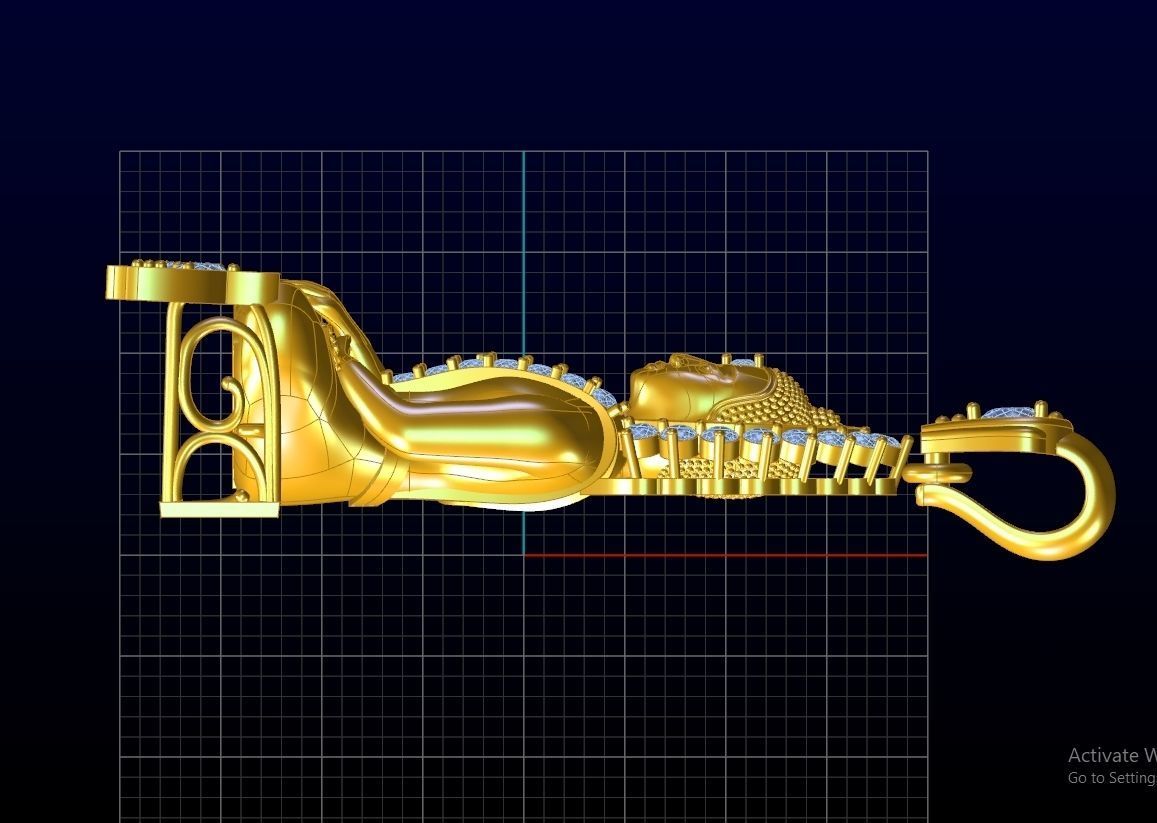 Buddha statue Pendent Jewelry Code-JST091 3D print model_4