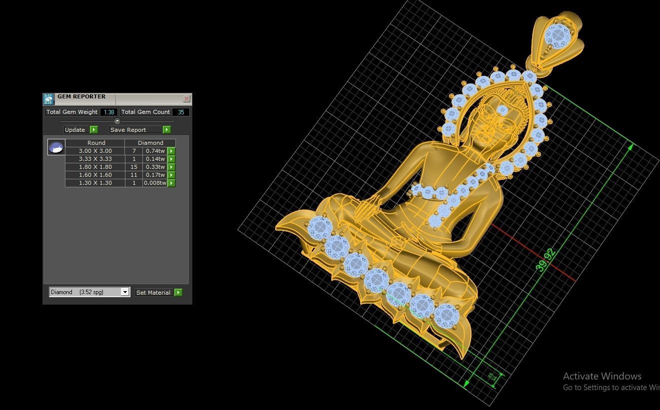Buddha statue Pendent Jewelry Code-JST091 3D print model_5