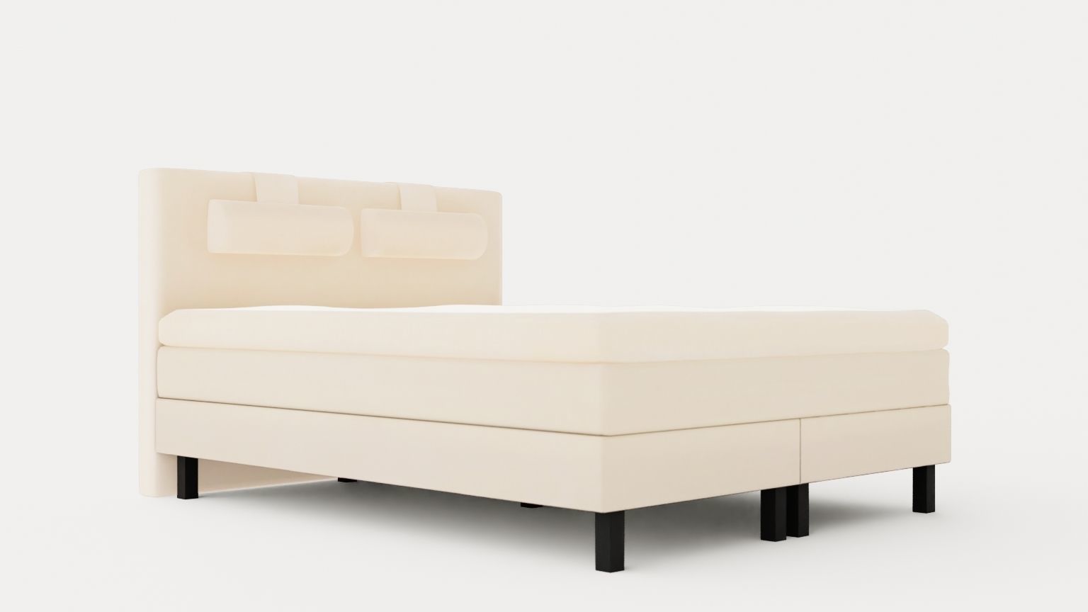 Lucky Continental Bed 160x200 Memory Mattress Low-poly 3D model_1