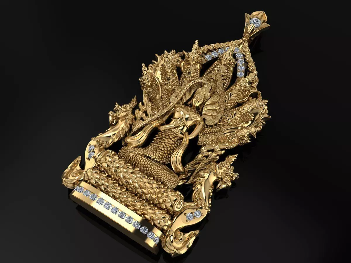 Buddha statue Pendent Jewelry Code-JST090 3D print model