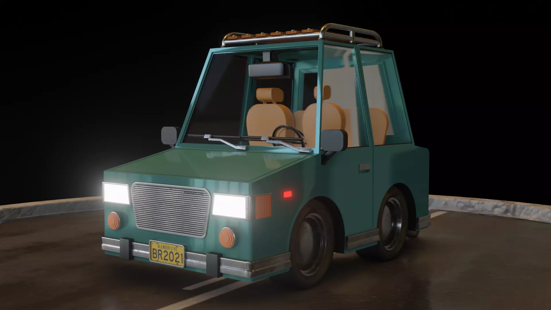 Carro simples Free 3D model
