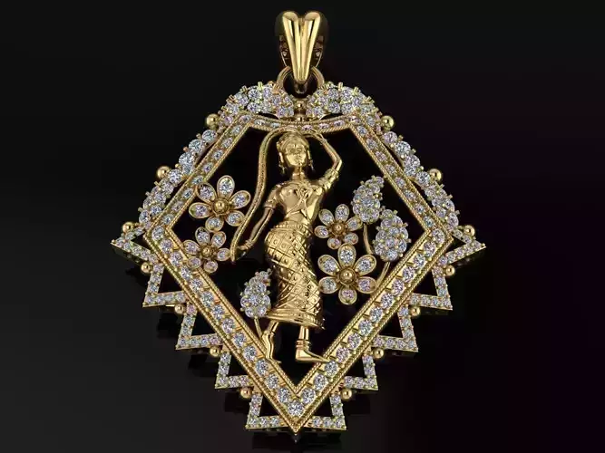Buddha statue Pendent Jewelry Code-JST085 3D print model