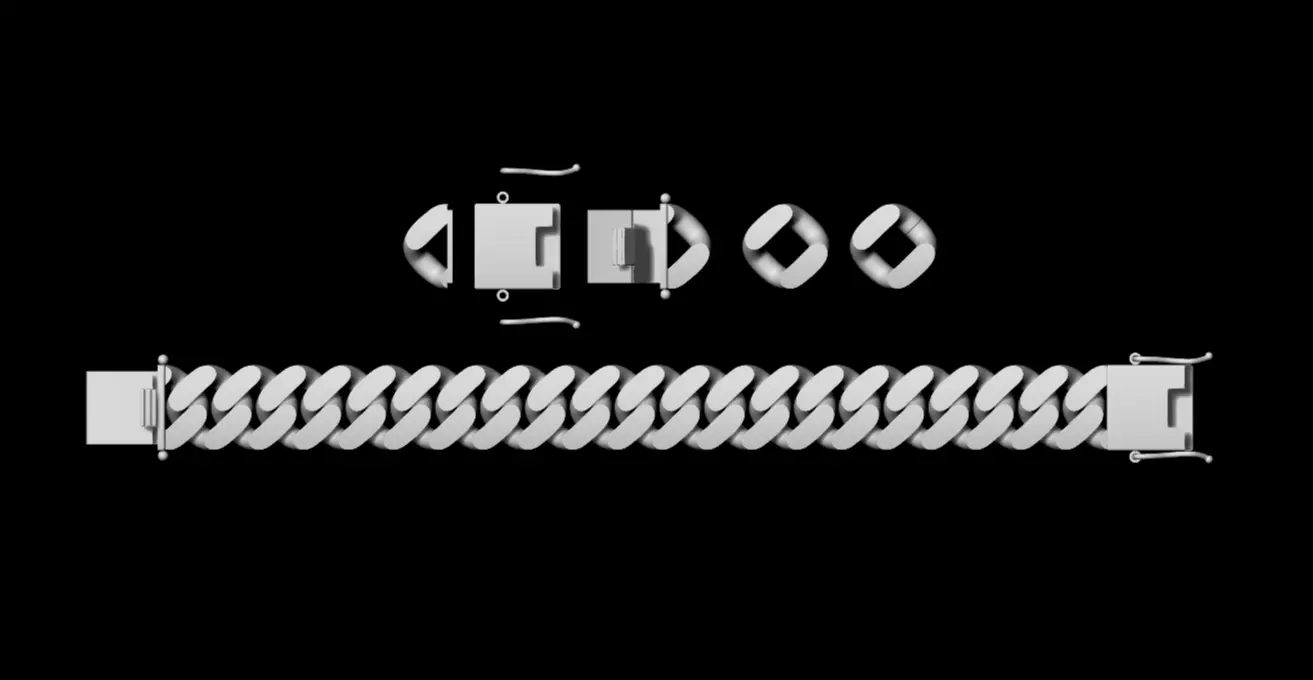 16 MM CUBAN LINK 3D print model 3D print model_0