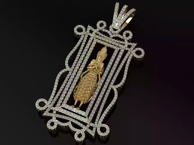 Buddha statue Pendent Jewelry Code-JST084 3D print model