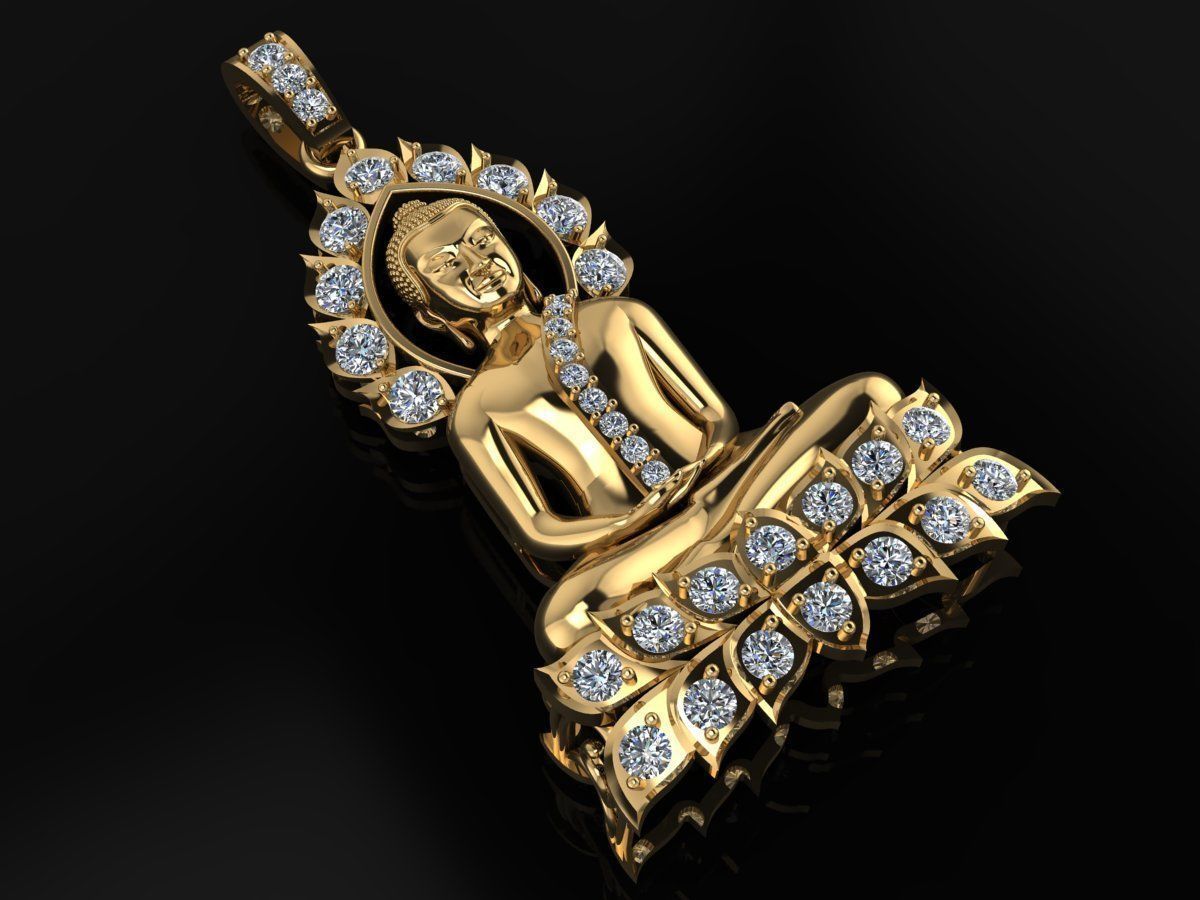 Buddha statue Pendent Jewelry Code-JST083 3D print model_1