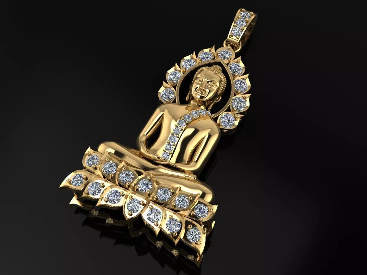 Buddha statue Pendent Jewelry Code-JST083 3D print model_0