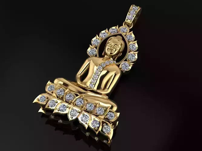Buddha statue Pendent Jewelry Code-JST083 3D print model
