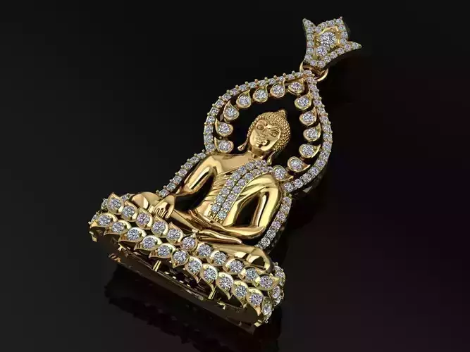 Buddha statue Pendent Jewelry Code-JST082 3D print model