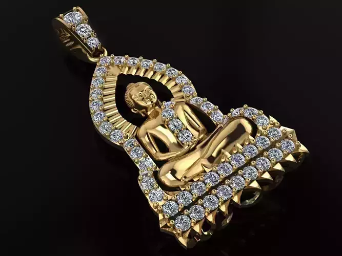 Buddha statue Pendent Jewelry Code-JST080 3D print model