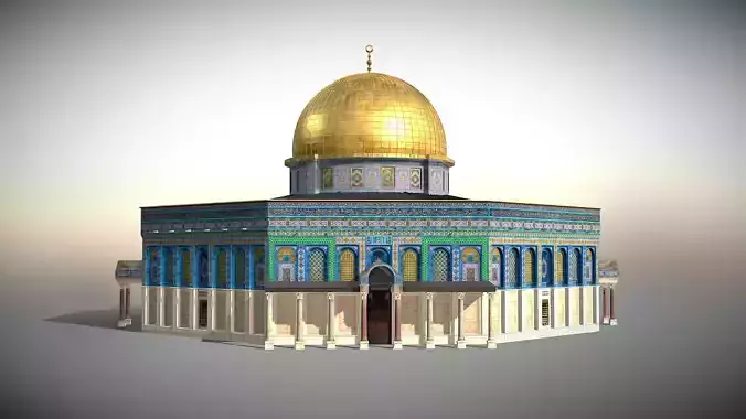 Dome OF The Rock Realistic 3d Model