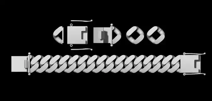 22 MM CUBAN LINK 3D PRINT MODEL
