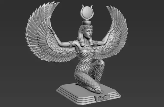 Sculpture of Egyptian Goddess Isis