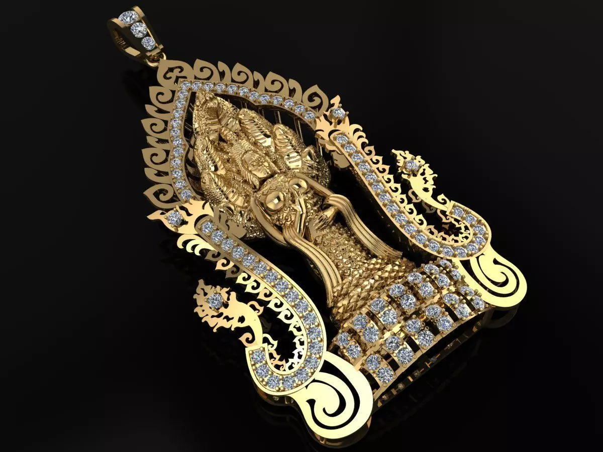 Buddha statue Pendent Jewelry Code-JST076 3D print model_0