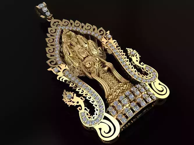 Buddha statue Pendent Jewelry Code-JST076 3D print model