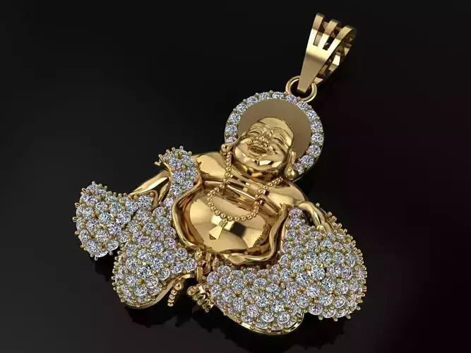 Buddha statue Pendent Jewelry Code-JST073 3D print model