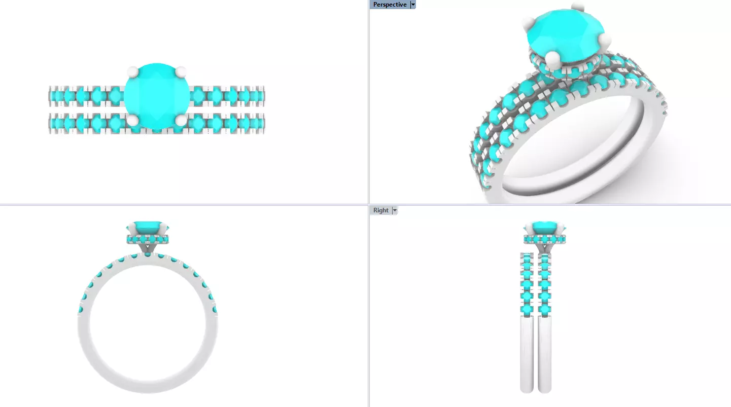 HIDDEN HALO RING WITH SIDE BAND Free 3D print model