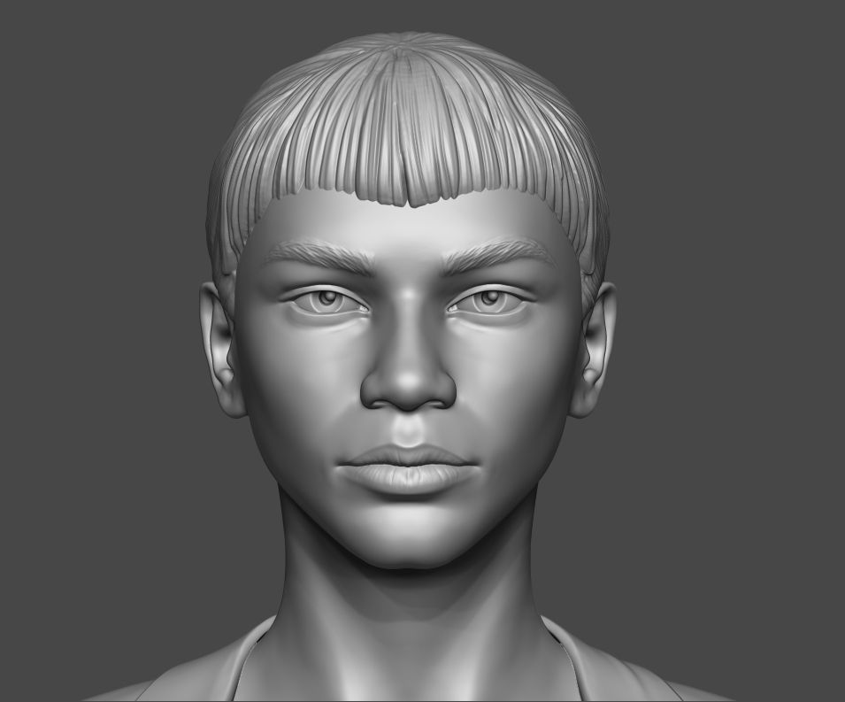 Zendaya 01 3D print model_9