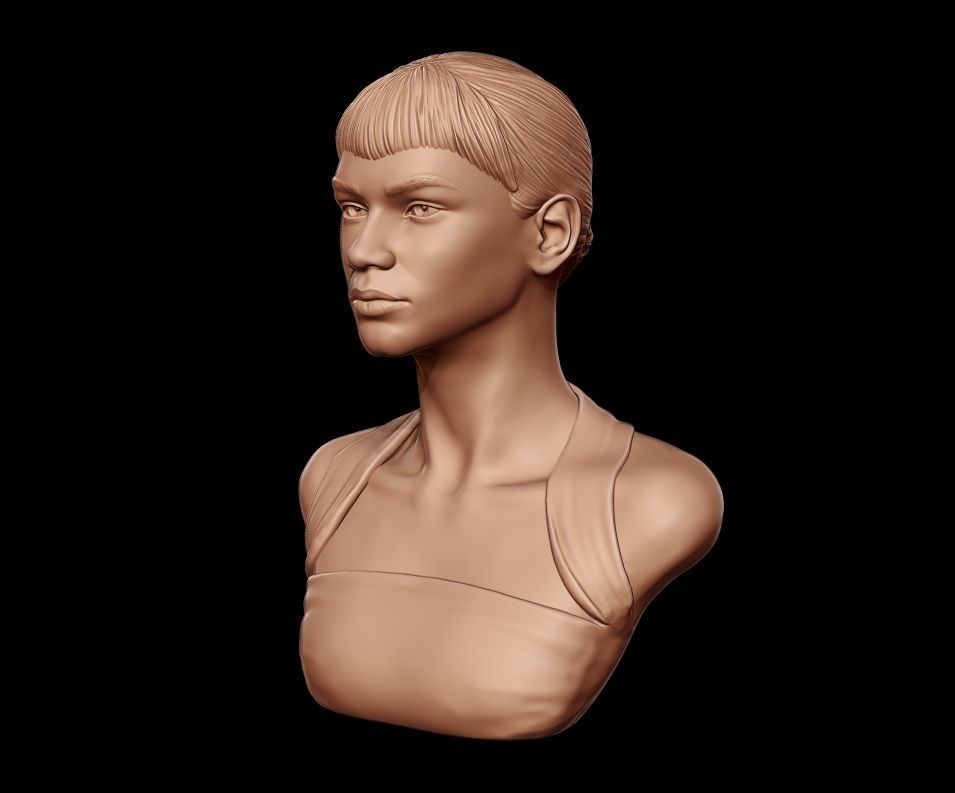 Zendaya 01 3D print model_5